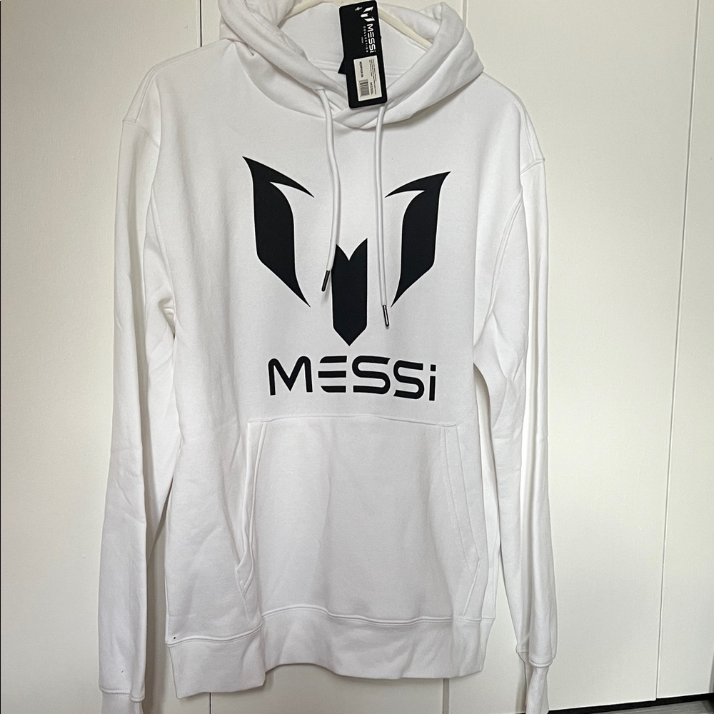 White Messi Men's Hoodie